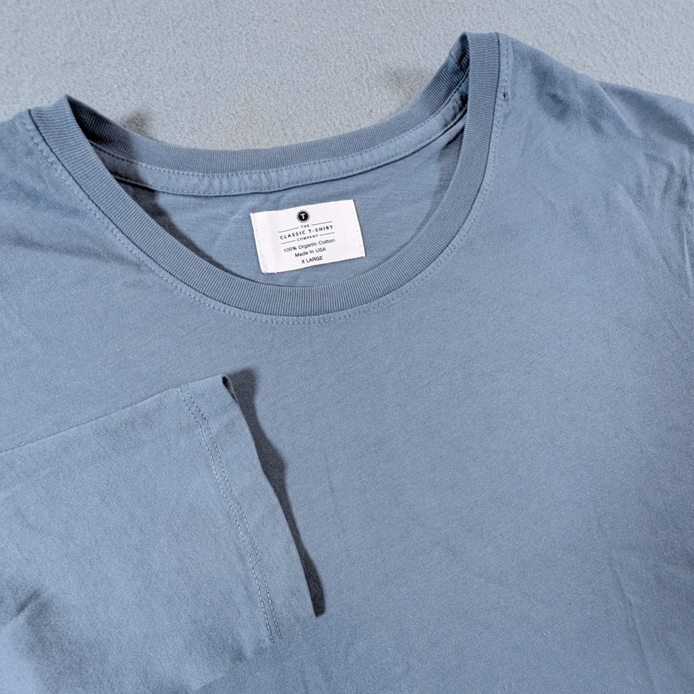 The Classic T-Shirt Company Long Sleeve Shirt Mens XL Organic Cotton Made in USA